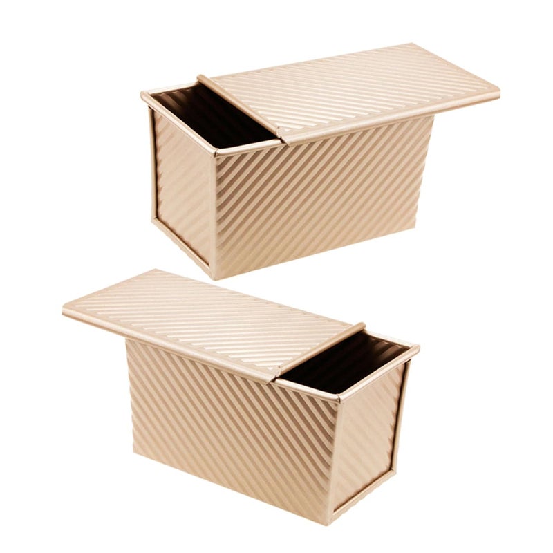 2Pcs Nonstick Toast Mold And Lid Loaf Pan For Baking Bread Cakes Home Use - Image 2