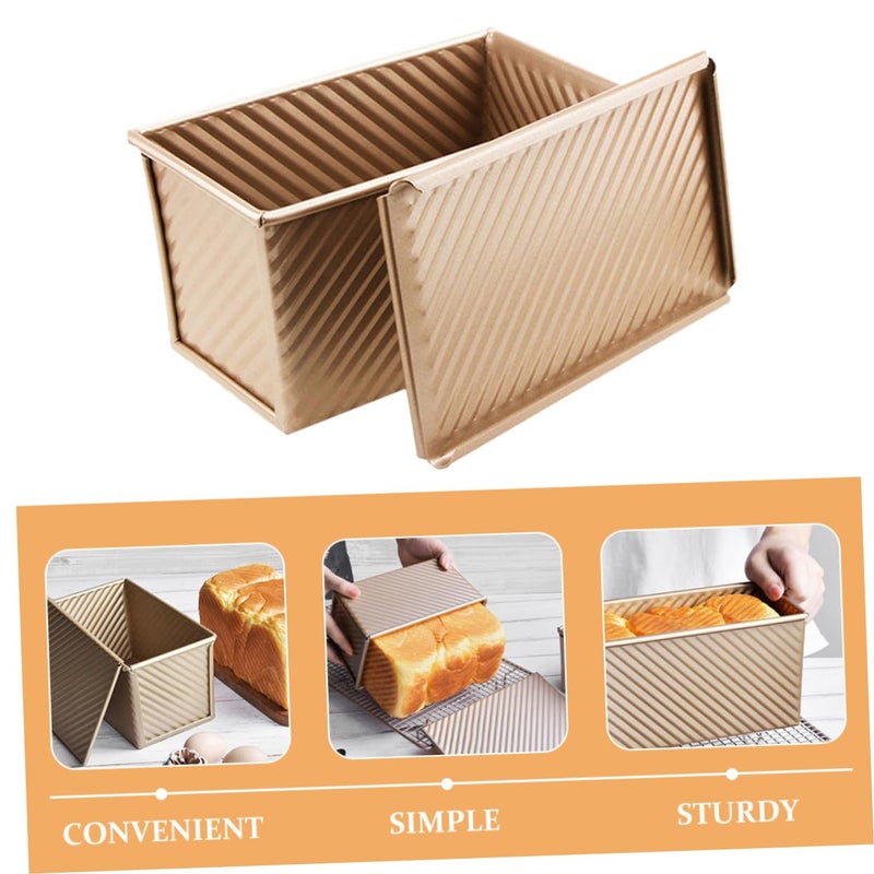 2Pcs Nonstick Toast Mold And Lid Loaf Pan For Baking Bread Cakes Home Use - Image 4