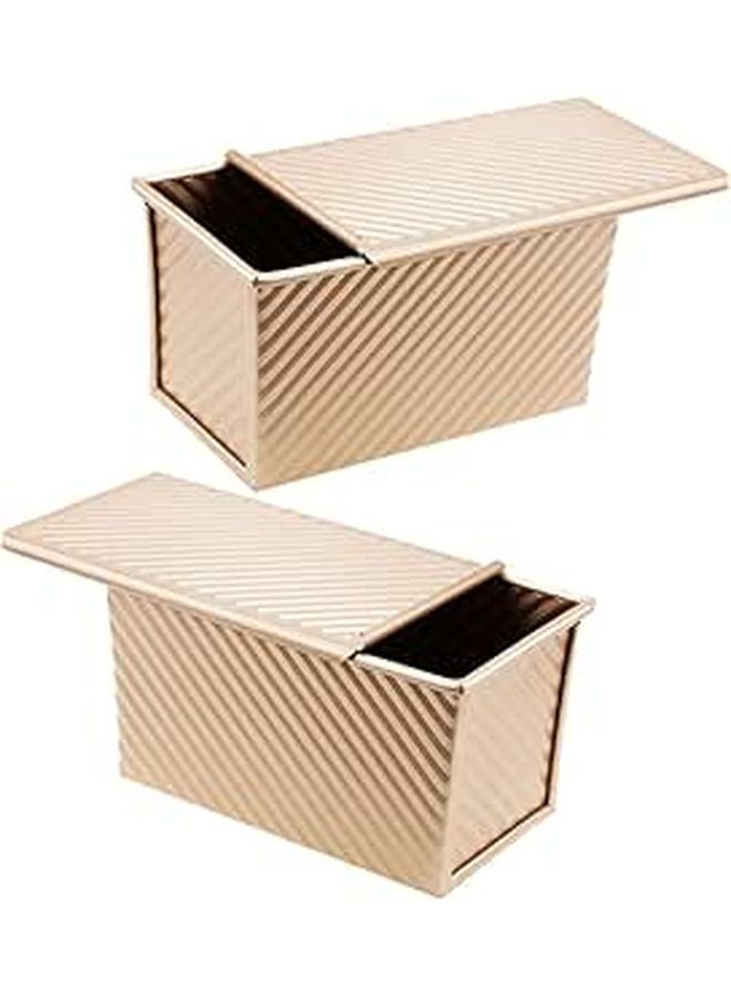 2Pcs Nonstick Toast Mold And Lid Loaf Pan For Baking Bread Cakes Home Use - Image 1
