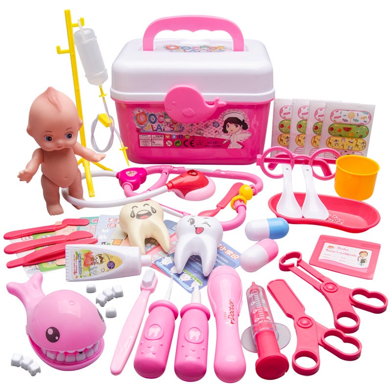 general Kids Doctor Toy Set with Doll and Stethoscope, 53-Piece Medical Kit for Pretend Play - Image 5