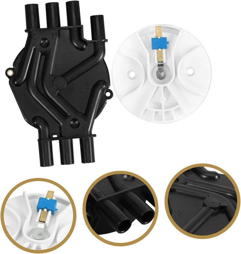 Compatible Distributor Cap Rotor Set Heavy Duty Replacement for Ignition System - Image 2