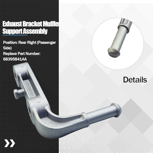 KMBNTU Rear Right Passenger Side Exhaust Bracket Muffler Support Assembly Fits for Dodge Ram 1500 2019-2024 5.7L 6.2L Replace 68395841AA - Image 2