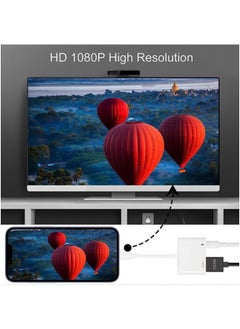 LCYLJGY HDMI Adapter for iPhone to TV iPad to HDMI 1080P HD Digital AV Adapter(No Need Power) Video & Audio Sync Screen Connector Compatibility with iPhone 14/13/12/11/X/8/iPad/to HDTV Projector Monitor  - Image 4