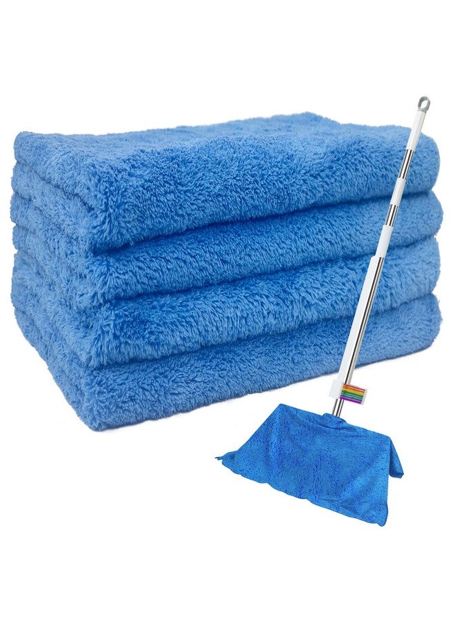 CODOHI 4 Pcs Extra Large Microfiber Cleaning Cloth, 30"x20" Washable Reusable Floor Cloth for Squeegee Mop House Floor Kitchen Car Window Highly Absorbent, Lint and Streak Free - Image 1