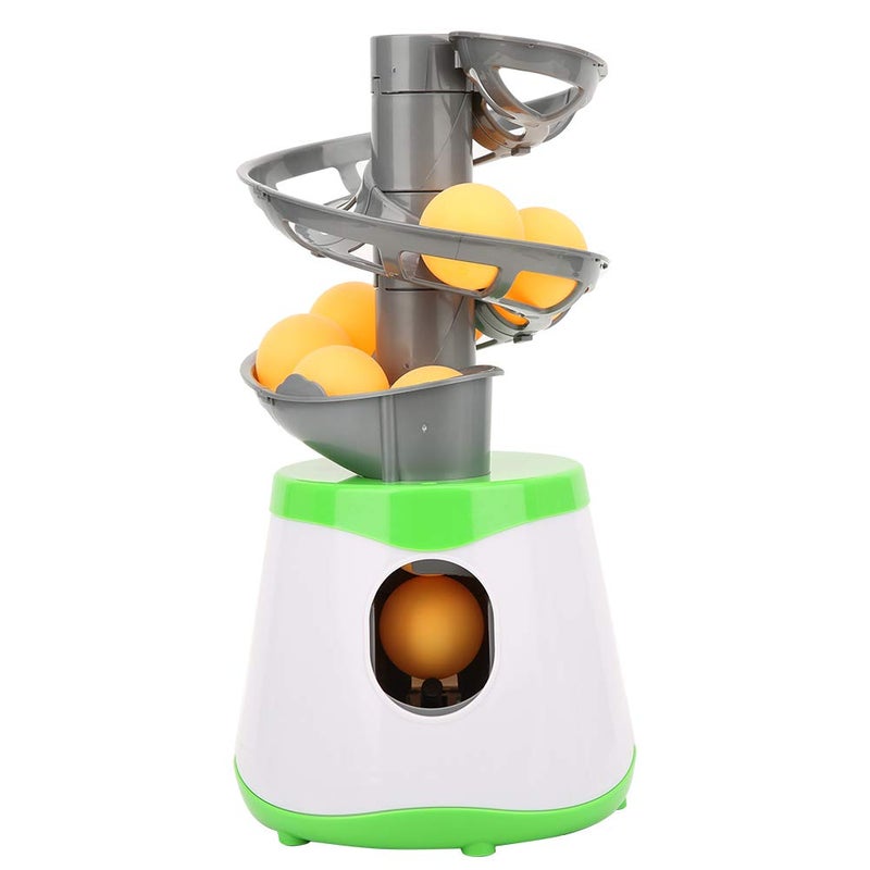 Dilwe Table Tennis Serve Machine, Portable Table Tennis Trainer Automatic Launcher Robot with 10 Balls for Beginners/ Lovers Table Tennis Launcher - Image 1