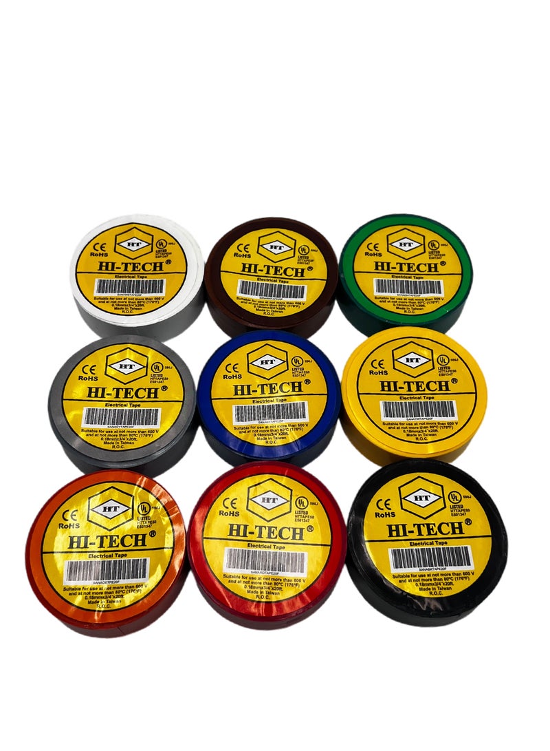 Hi-Tech Electrical Tape - Pack of 10 (Brown) - Image 5