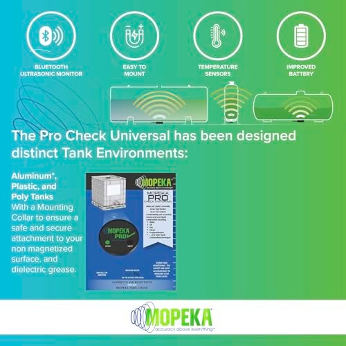 Mopeka Pro Check Universal Sensor - Bluetooth Ultrasonic Sensor for Aluminum, Plastic & Poly Tanks - Perfect for Propane Grills, Water Tanks & Campers - Water Level Sensor Up to 250 Gallon Tanks - Image 3