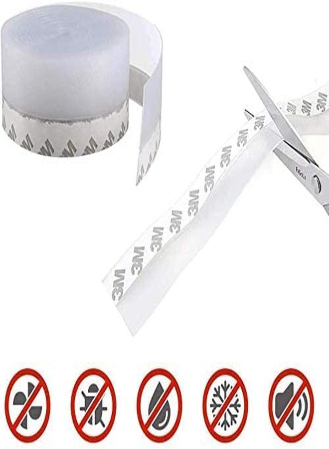 Delzon Stripping Door Seal Strip Door Bottom Strip Silicone Sealing Sticker Adhesive for Windows, Doors, etc Gap Sealer (L-5 Meter/W-45 MM) - Image 2