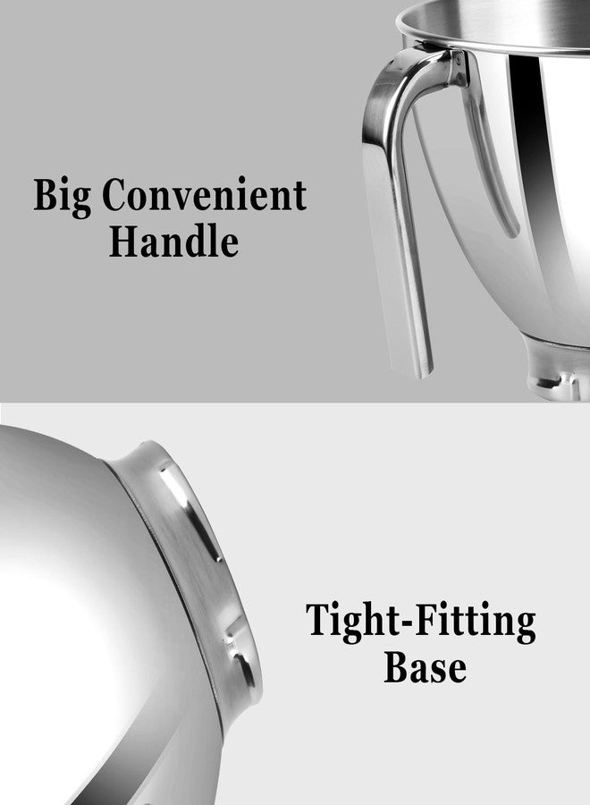 Kitwanda 3 Quart Stainless Bowl for Kitchen Aid Mixing,Stainless Steel Bowl Compatible with Kitchenaid Mixer 4.5/5QT,Not compatible with KitchenAid Artisan Mini 3.5QT - Image 3