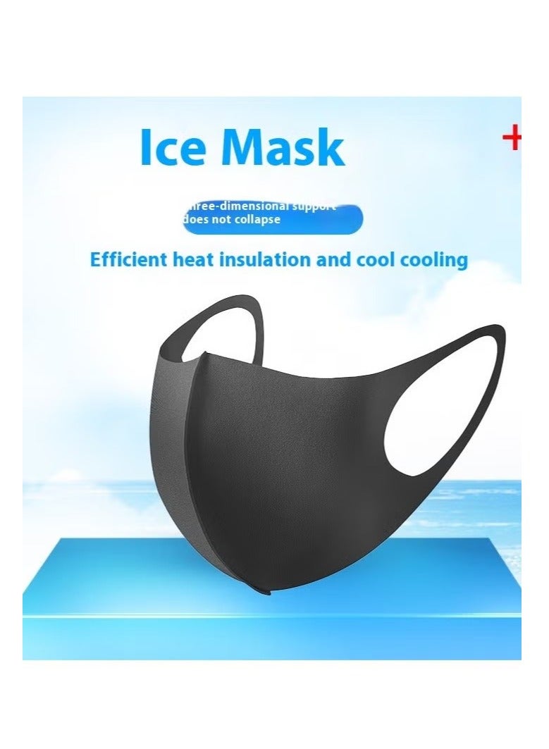 (Pack Of 3) Washable And Reusable Space Cotton Dust Black Face Mask For Adults Fashion Cloth Fabric Face Protection, Unisex Earloop Black Dust Reusable Washable - Image 4