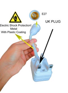 ELTRAZONE Flexible Universal E27 UK Plug AC Lamp Bulbs Holder  - Image 3