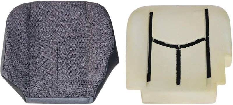 NLQR Driver Side Bottom Seat Cover Replacement with Foam Cushion for Chevy Silverado GMC Sierra 2003-2007 - Image 1