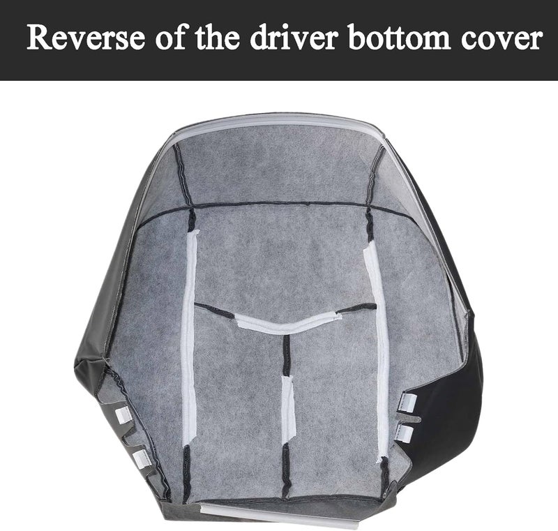 NLQR Driver Side Bottom Seat Cover Replacement with Foam Cushion for Chevy Silverado GMC Sierra 2003-2007 - Image 5