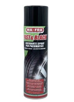 MAFRA Fast And Black Tyre Polisher Spray For Car Care, 500 Ml  - Image 1