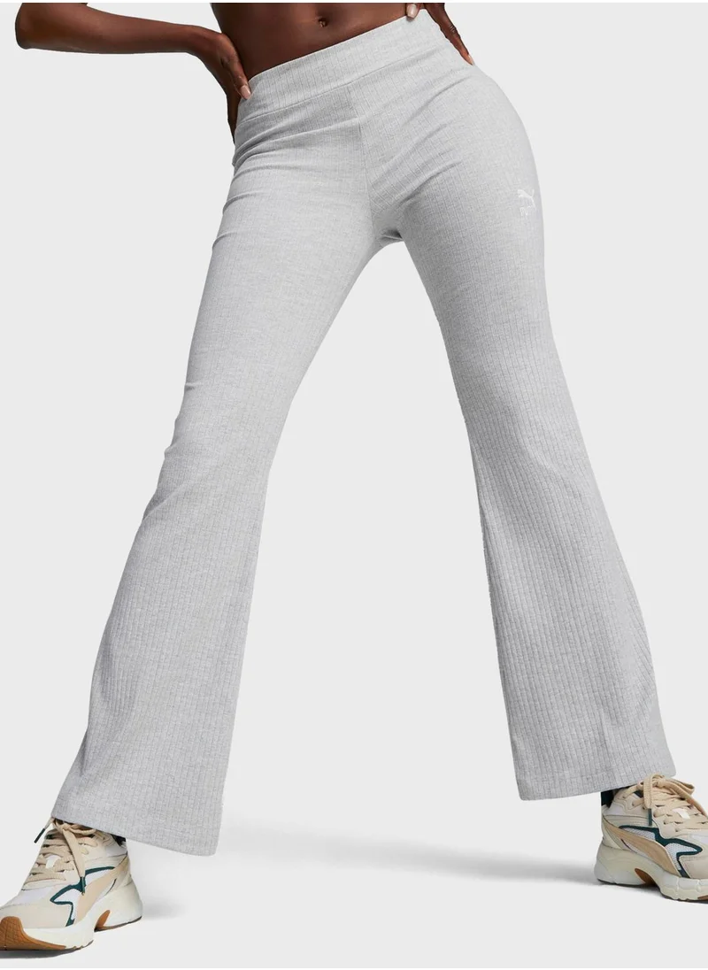 PUMA Classics Ribbed Flared Leggings