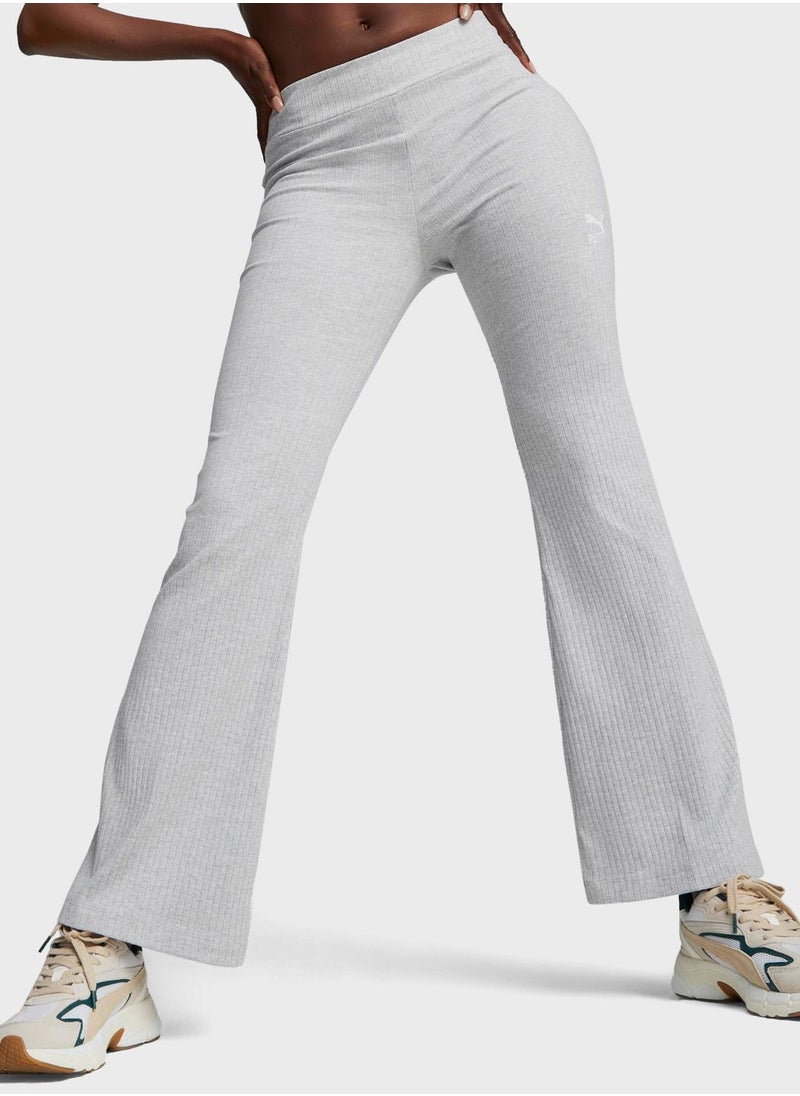 PUMA - Classics Ribbed Flared Leggings - Image 1