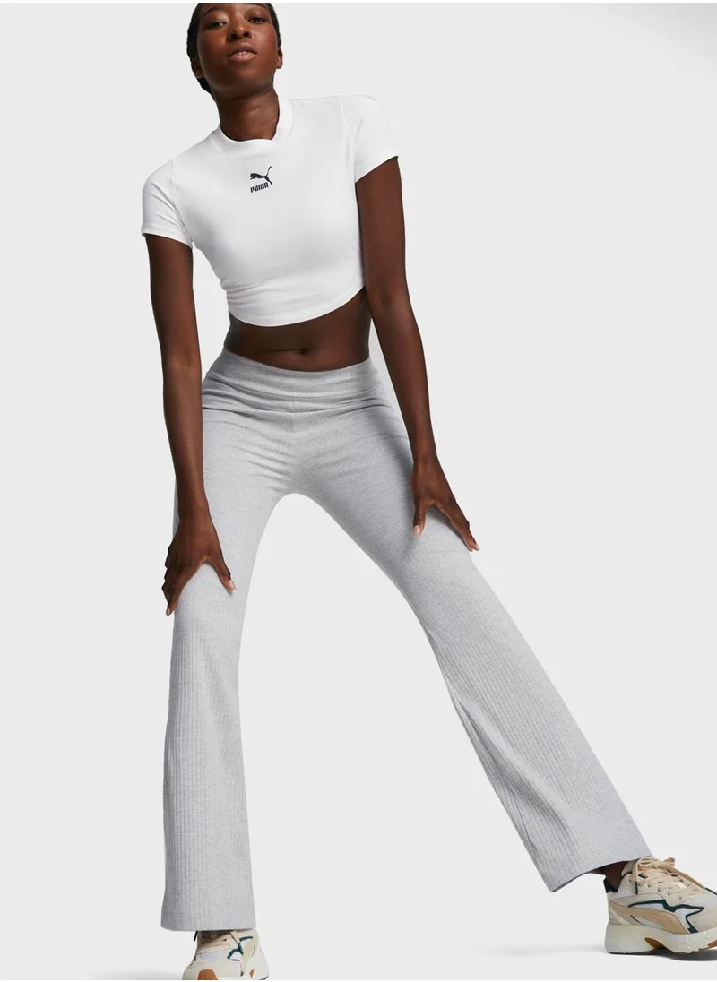 PUMA Classics Ribbed Flared Leggings