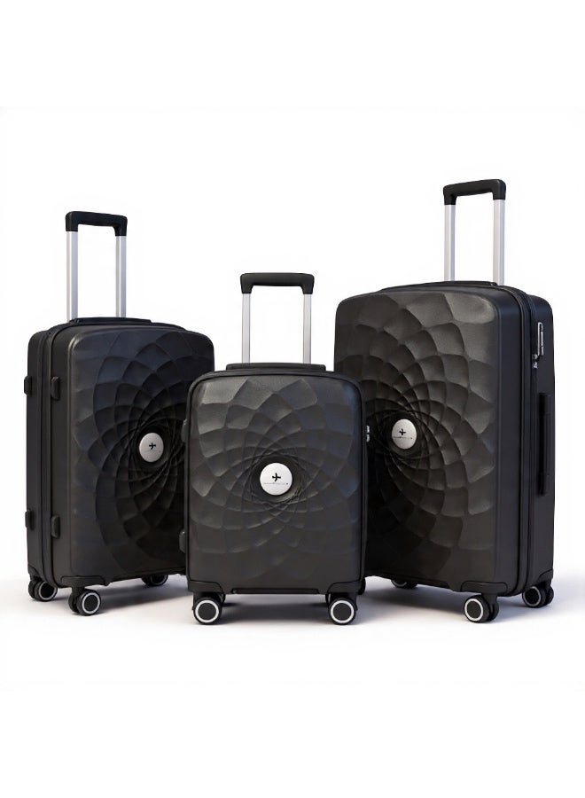 Sleek Black Luggage Set - Image 1