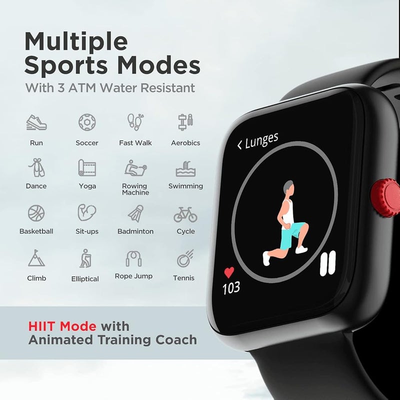 boAt Watch Mystiq with Stress Monitoring, HIIT, Breath Training Modes, & 17 Sports Modes with Automatic Sports Recognition(Metal Black) - Image 3