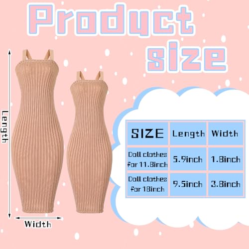 Bencailor 6 Pcs Doll Clothes for 11.8 Inch Doll, Doll Accessories Summer Tops Swimwear Robe Doll T Shirt Dress Winter Coat Jacke Doll Outfit Girl Birthday Gift(Vibrant Color) - Image 3