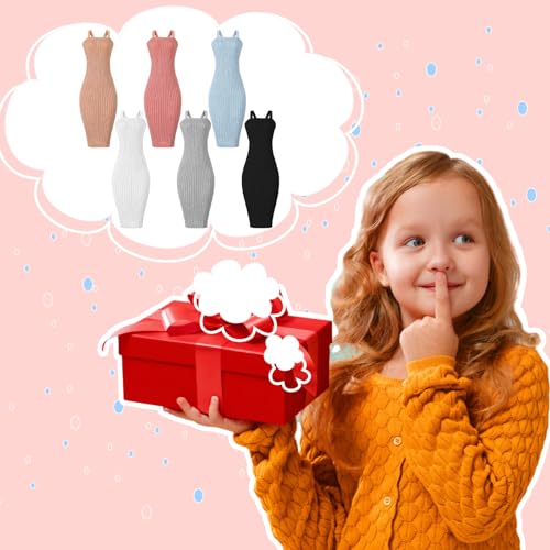 Bencailor 6 Pcs Doll Clothes for 11.8 Inch Doll, Doll Accessories Summer Tops Swimwear Robe Doll T Shirt Dress Winter Coat Jacke Doll Outfit Girl Birthday Gift(Vibrant Color) - Image 5