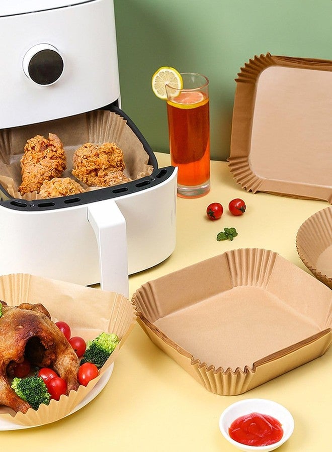 ROZADIO 100 PCS Air Fryer Paper Sheets, Disposable Paper Liner for Microwave, Oil-Proof Air Fryer Parchment Paper for Frying, Baking, Cooking, Roasting and Microwave (Square 8 INCH) - Image 2