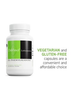 Davinci Davinci Laboratories DL-Phenylalanine - 750 mg - 60 Vegetarian Capsules  - Image 4
