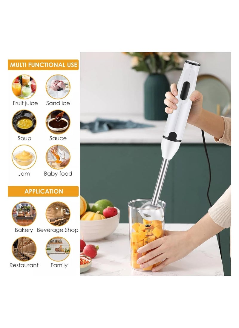 Denx Dinex Stick Blender Hand Held Electric Blender 400W With Stainless Steel Blades, Handheld Grip Stick Blender Used To Mix, Mash, Whisk And Mix Soups, Smoothies, Sauces And More, Dx2023 - Image 2
