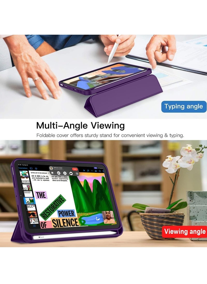 ELTRAZONE NEW Smart Case with Pencil Holder for iPad Mini 7 – Trifold Stand, Soft TPU Back, Auto Wake/Sleep, Dust Proof & Anti-Fingerprint, Heavy Duty Protection – Sleek, Durable Case for iPad Mini 7 - Image 4