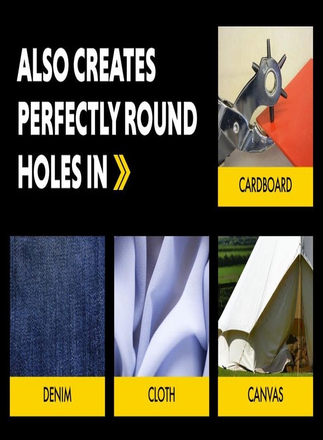 جينيرال تولز كماشة دوارة من General Tools مقاس 73 - 6 أحجام متعددة للثقوب للجلد والمطاط والبلاستيك - الهوايات والحرف اليدوية - Image 5