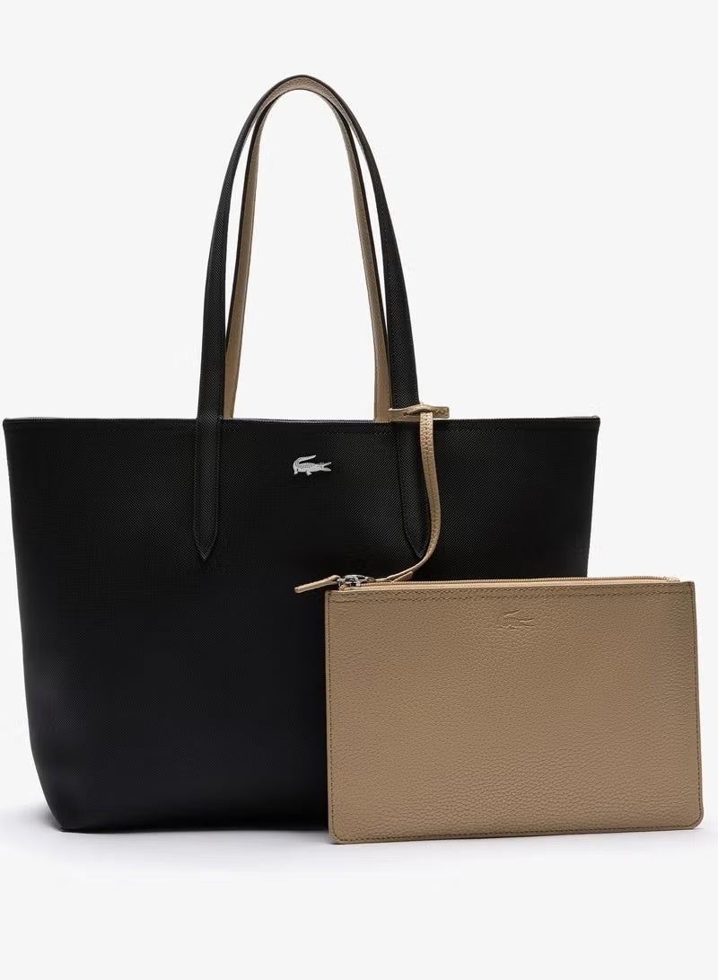 لاكوست النساء مزدوجة الجانبين لونين كبيرة السعة حقيبة اليد، عصرية متعددة الوظائف - Image 1