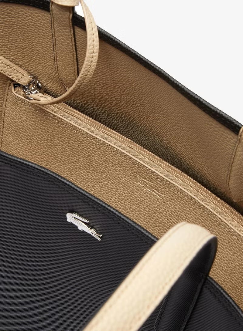 لاكوست النساء مزدوجة الجانبين لونين كبيرة السعة حقيبة اليد، عصرية متعددة الوظائف - Image 3