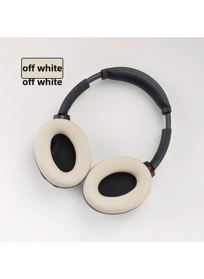 Doctor Qc35 Qc15 Qc25 Headset Ear Cushion Pullover Style Earphone Cover Ae2/i Sponge Leather Cover Real Protein Leather-Color:creamy-white A Silicone Protective Sleeve - Image 1