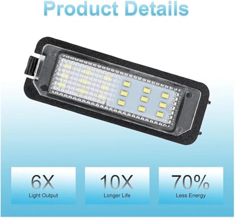 DEMULAX 2pcs 12V Waterproof License Plate Light - Image 3