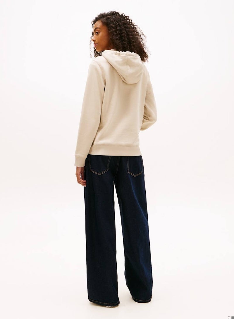 TOMMY JEANS Flag Embroidery Fleece Drawstring Hoody - Image 3