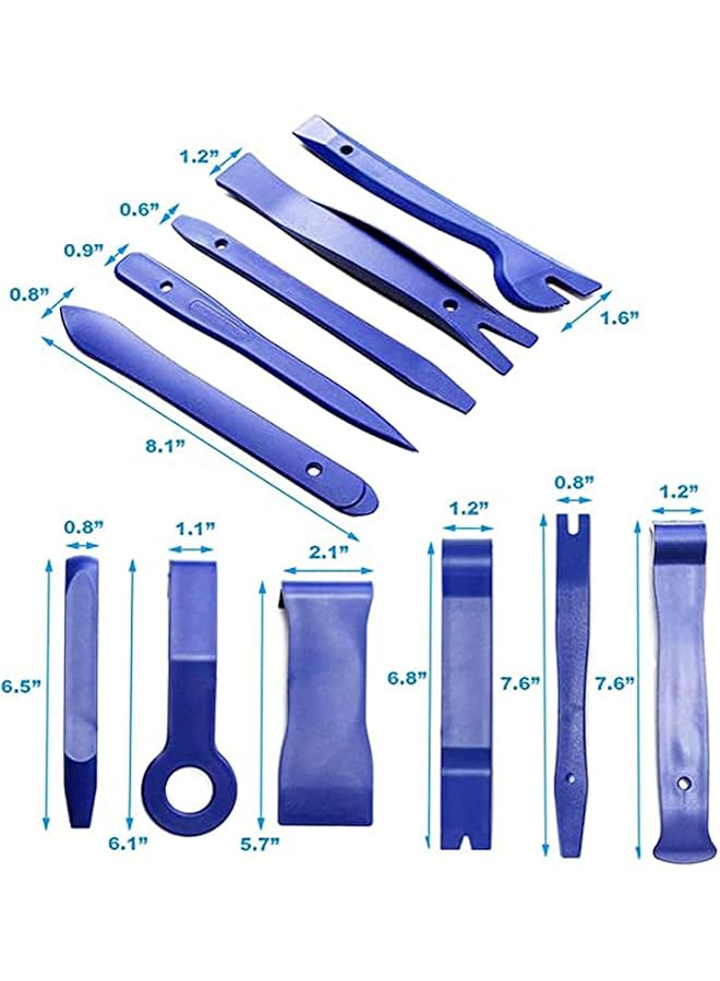 KASTWAVE Trim Removal Tool, Auto Panel Removal Tool Car Interior Trim Kit Fastener Rivet Remover Plastic Pry Tool For Automotive Radio Stereo Dash, Car Upholstery Toolkit - Image 3