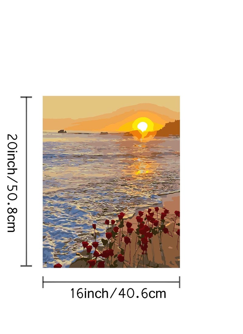 Excefore - Creative Canvas Painting Set for All Ages - Unleash Your Inner Artist with DIY Paint by Number Kits - Express Yourself Through Number Painting - Number Painting for Adults - Frameless 16x20 inch - Image 1