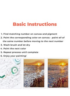 Excefore Creative Canvas Painting Set for All Ages - Unleash Your Inner Artist with DIY Paint by Number Kits - Express Yourself Through Number Painting - Number Painting for Adults - Frameless 16x20 inch  - Image 2