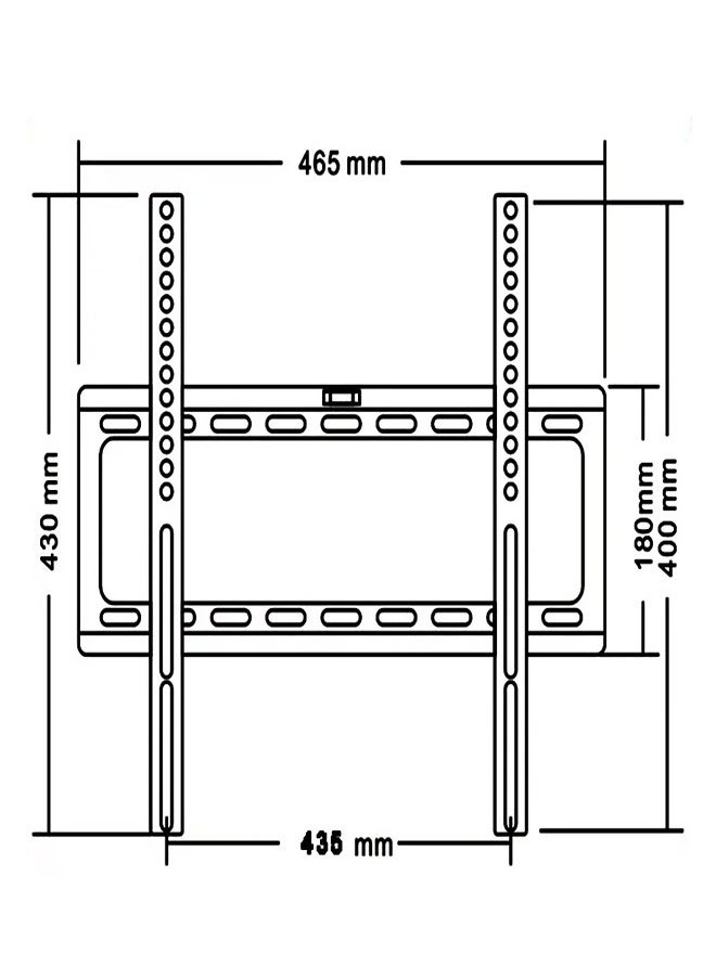 Skill Tech SH 45F Fixed TV Wall Mount Bracket for 26-65 Inch LED/LCD Screens, VESA 400x400, Slim 30mm Profile, Max Load 45kg – Economic Series, Black  - Image 2