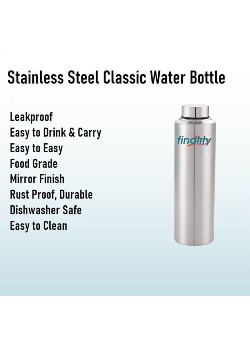 FINALITY FINALITY Stainless Steel Water Bottle 500ml Single Walled LeakProof RustFree Steel Bottle Travel Bottle Durable and EcoFriendly Metal Water Bottle for Hydration on The Go Pack of 1  - Image 4
