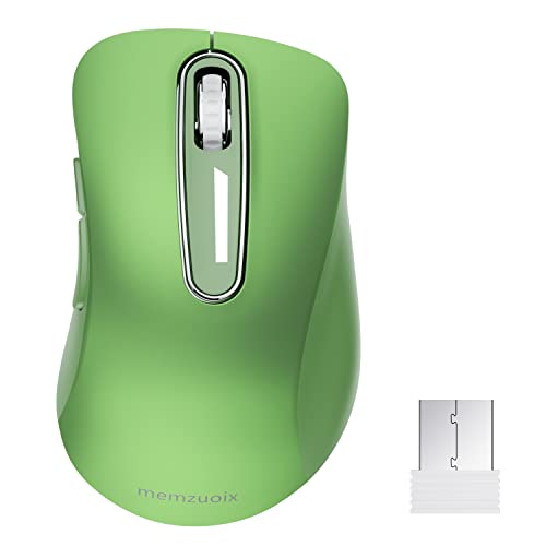 memzuoix 2.4G Wireless Mouse, 1400 DPI Mobile Optical Cordless Mouse with USB Receiver, Portable Computer Mice for Laptop, PC, Desktop, MacBook, 5 Buttons (Mint Green) - Image 1