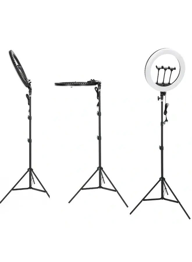 JMARY FM-18R LED Beauty Ring Light 18-inch Photography Live Streaming Fill Light - Image 1