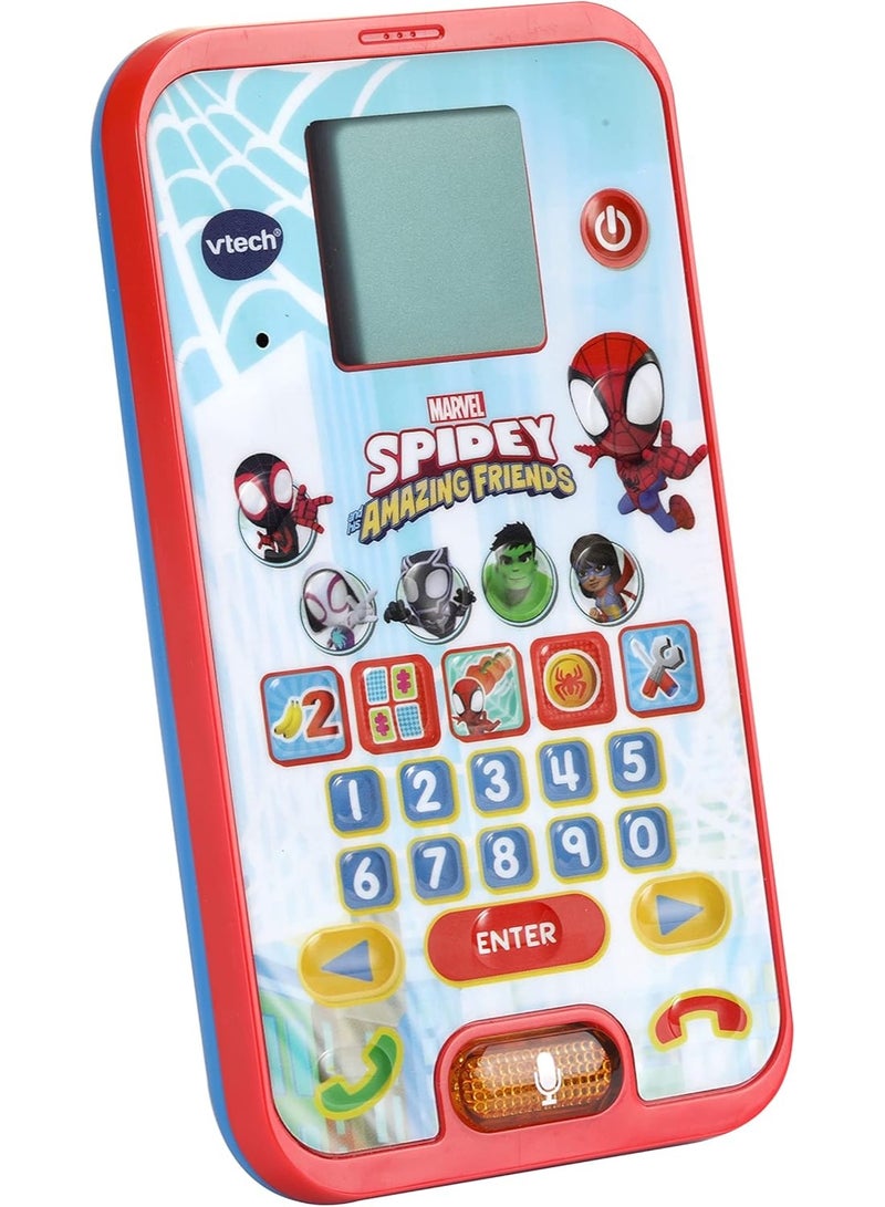 Vtech - Spidey and His Super Friends - Learning Phone (Multicolor) | With the Original Voice of Spidey and Exciting Educational Games | For Children Aged 3-6 Years + - Image 4