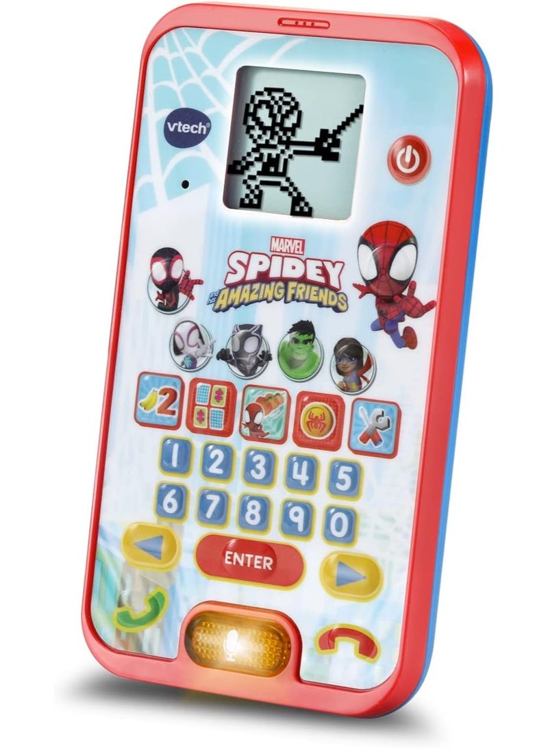 Vtech - Spidey and His Super Friends - Learning Phone (Multicolor) | With the Original Voice of Spidey and Exciting Educational Games | For Children Aged 3-6 Years + - Image 1