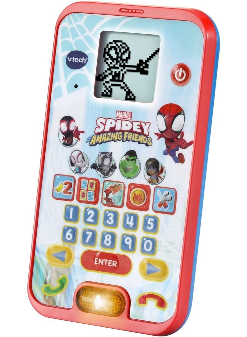 Vtech - Spidey and His Super Friends - Learning Phone (Multicolor) | With the Original Voice of Spidey and Exciting Educational Games | For Children Aged 3-6 Years + - Image 3