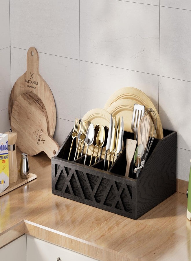 Vecxoty Paper Plate Dispenser, Paper Plate Holder for Kitchen Counter(Black) - Image 4