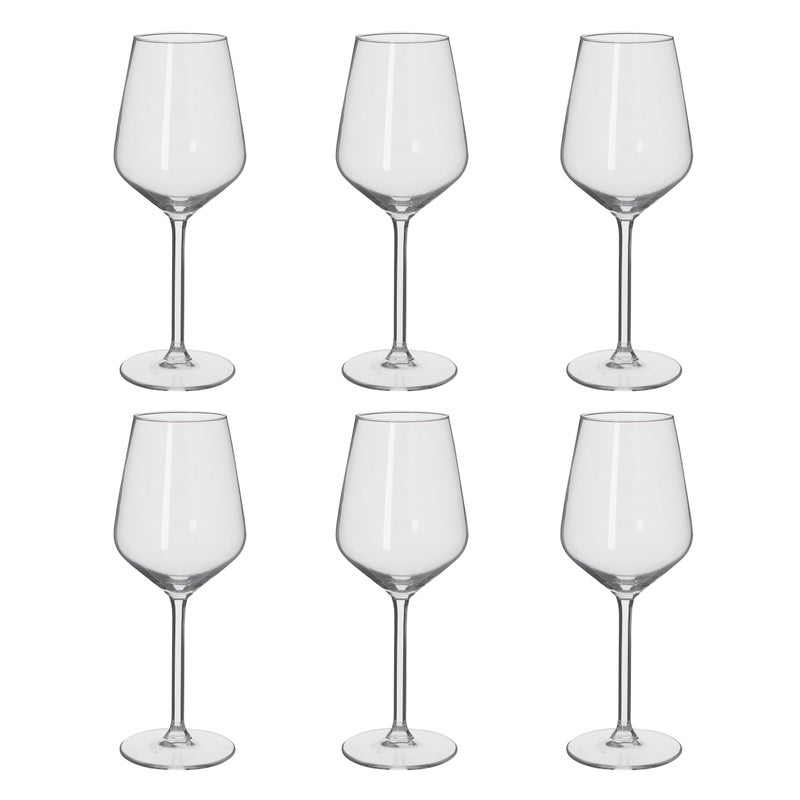 alpina Wine Glasses White Wine  6 Pieces White Wine Glasses  Wine Glass 37cl  Wine Glass Set  Glass Set for Dinner  Wine Glasses  Clear Glass