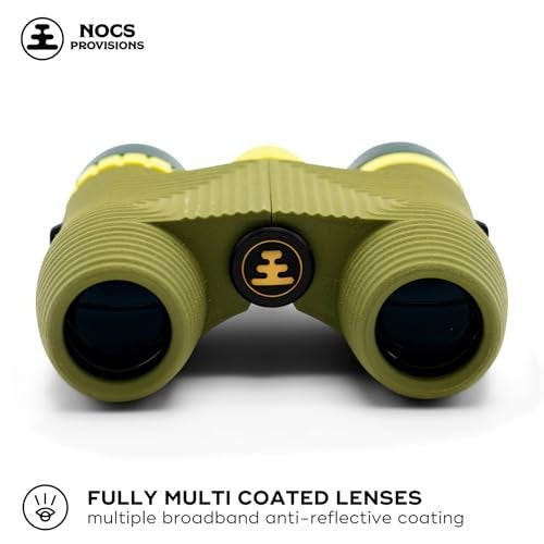 Nocs Provisions Standard Issue 10x25 Waterproof Binoculars, 10X Magnification, Bak4 Prism, Wide View Multi-Coated Lenses for Bird Watching, Hiking & Backpacking - Olive Green - Image 2