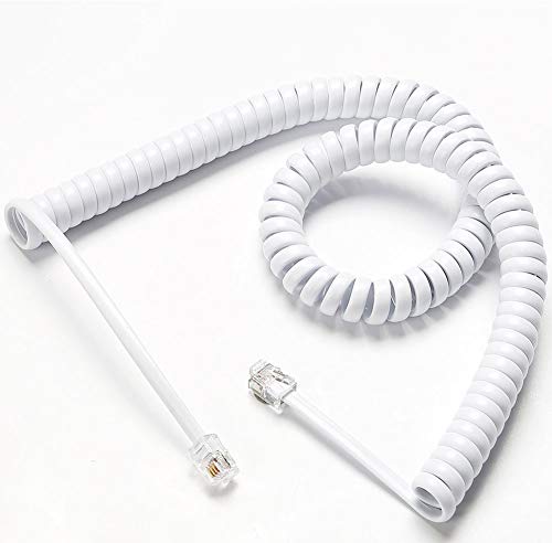 Comtrue Telephone Cord - White, 2 Pack, Universally Compatible - Image 1