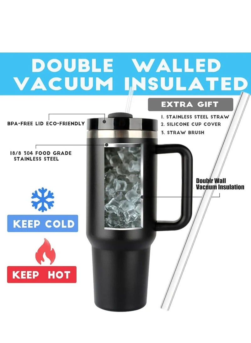 ستانلي كوب  ستانلي كوينشر H2.0 فلوستيت الاصلي  مختوم ، معزول بتفريغ الهواء فولاذ مقاوم للصدأ مع غطاء وشفاطة للمياه أو الشاي المثلج القهوة وعصير السموذي وما إلى ذلك 1.18 لتر - Image 4